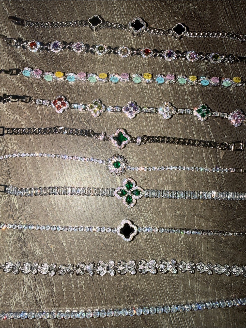 Women’s Charm Tennis Bracelet Set (10)